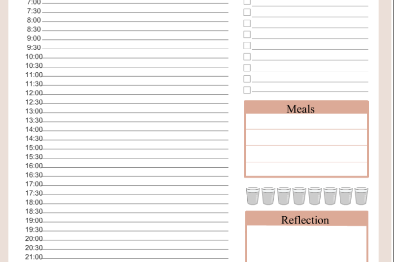Daily Planner Pages To Print - Printable Daily Planner Pages