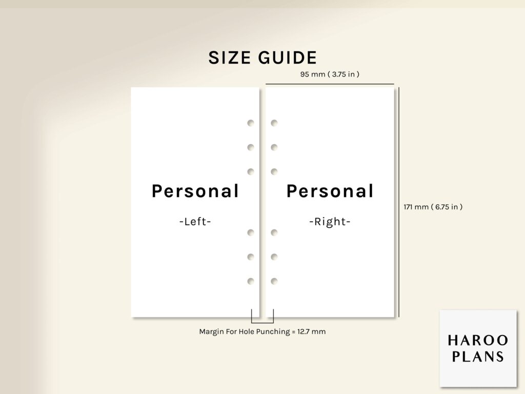 Daily Planner | Personal Size Printable Inserts | Schedule Template ...