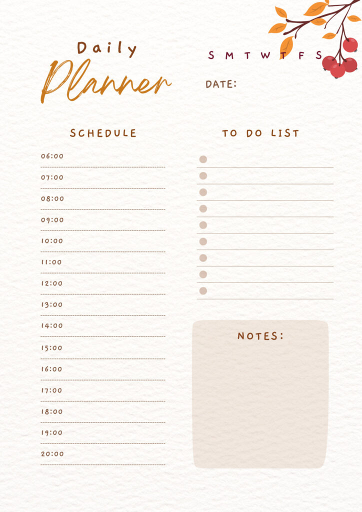 Daily Planner Printable, Pdf Printable, to Do List, Daily Planner ...