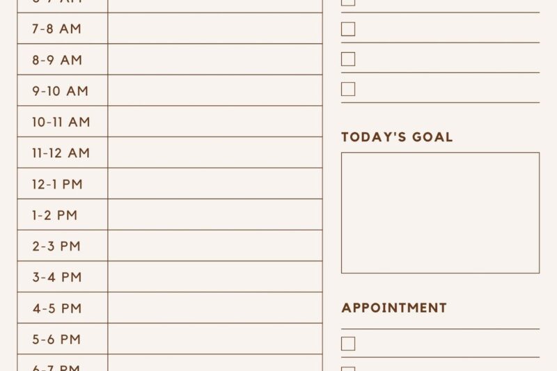 Daily Planner Sheets Printable Free - 47 Printable Daily Planner Templates Free In Wordexcelpdf Inside ...