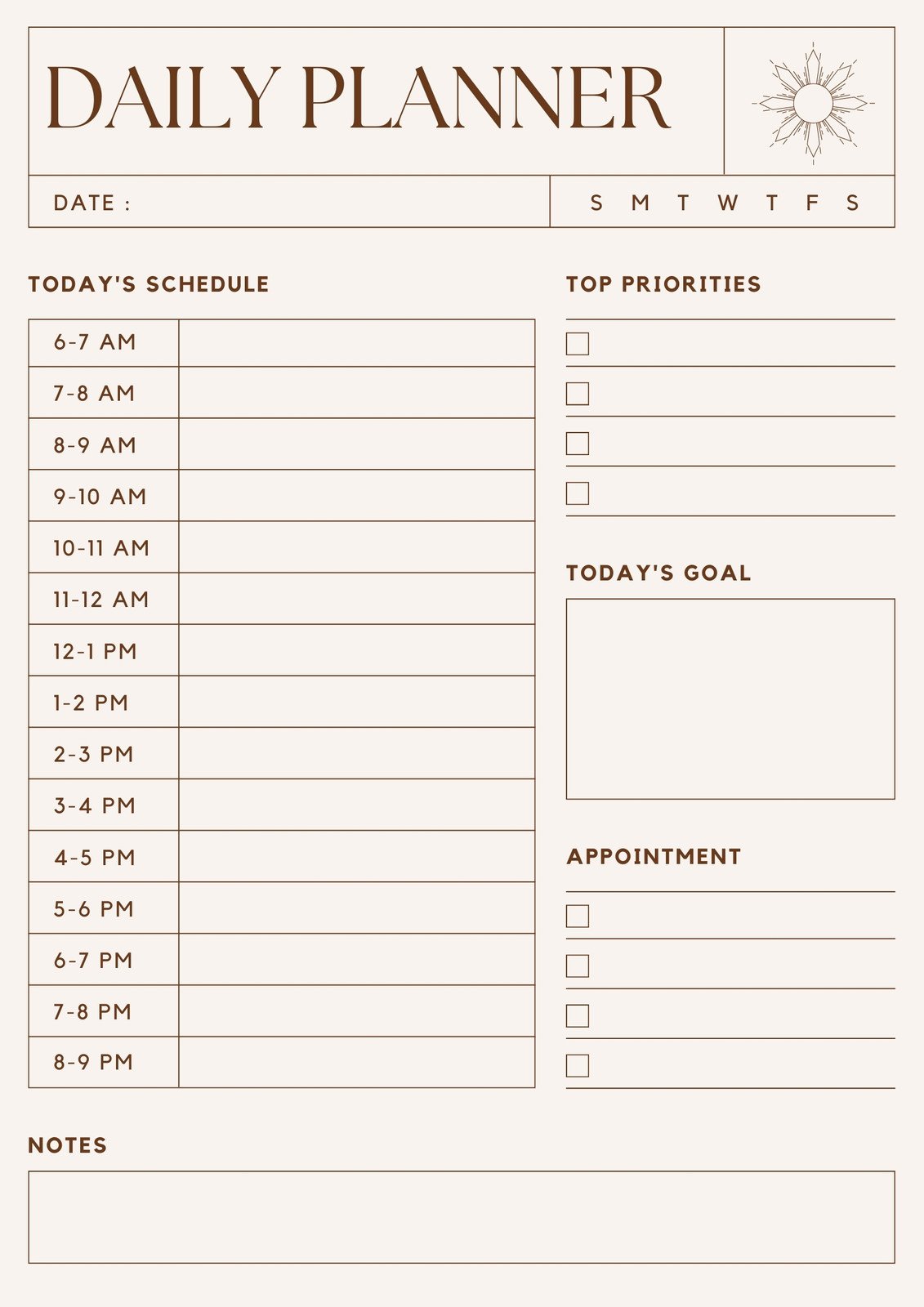 Daily Planner Sheets Printable Free - 47 Printable Daily Planner Templates Free In Wordexcelpdf Inside ...