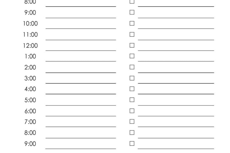 Daily Schedule Free Printable Daily Planner Template - Free Daily Planner Template | Customize then Print