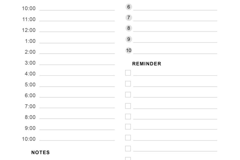 Day To Day Planner Template Free - daily planner pdf free _ マンスリープランナー – ZQCO