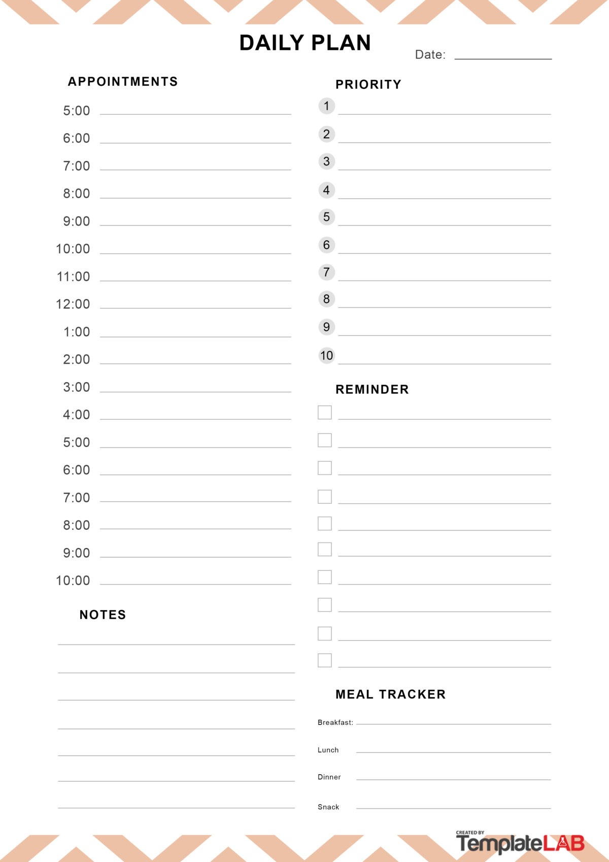 Day To Day Planner Template Free - daily planner pdf free _ マンスリープランナー – ZQCO