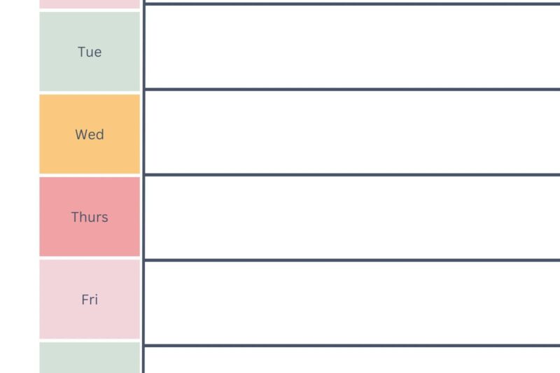 Days Of The Week Planner Printable - Weekly Planner, Printable PDF, Days of the Week Planner, Printable ...