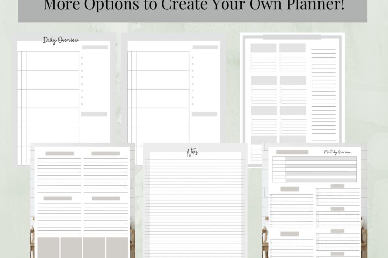 Design Your Own Planner Pages Free - Create Your Own Planner All the Pages to Create Your Own Planner - Etsy