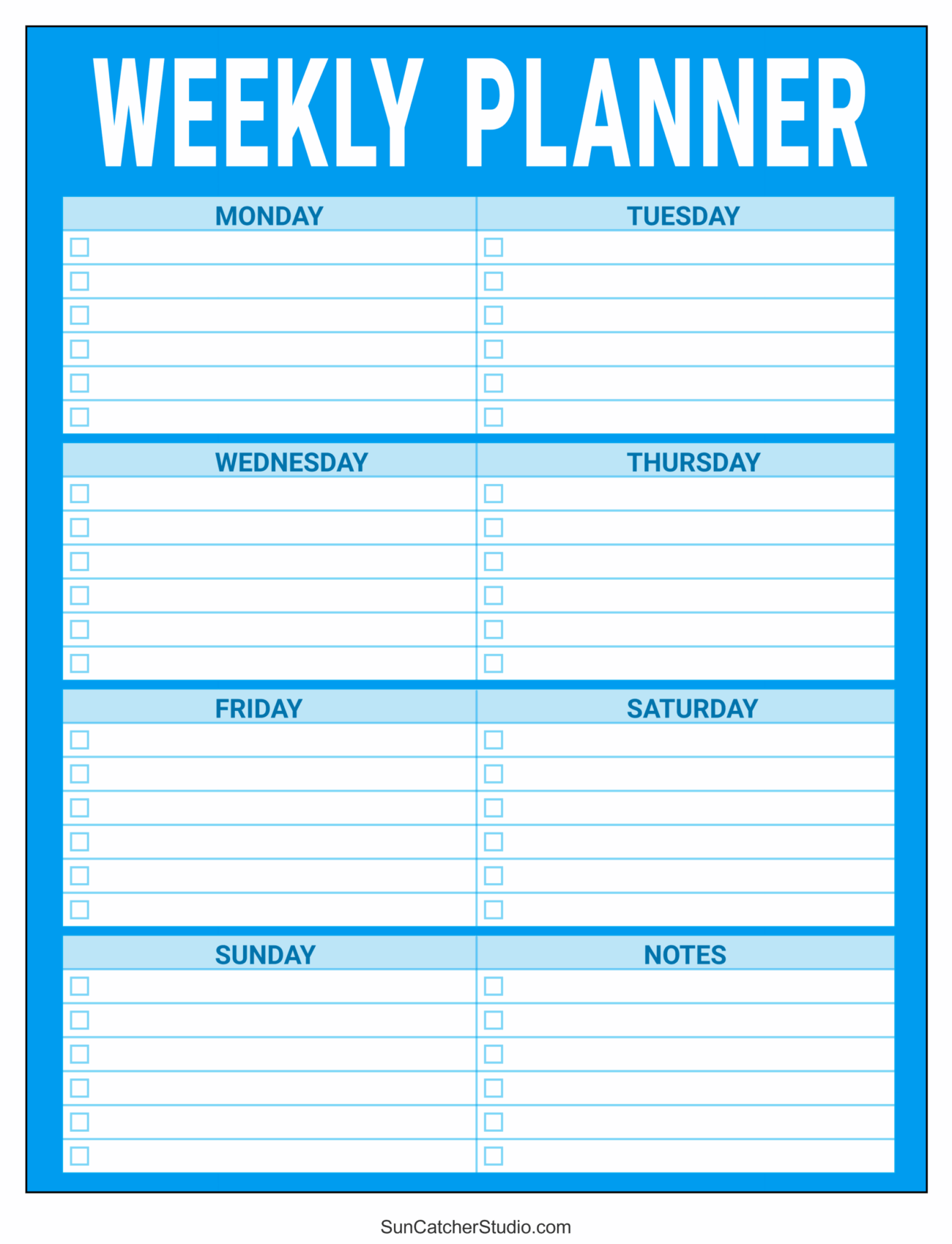 Downloadable Free Weekly Planner Template - Daily Planner Template Free Printable Printable Templates/free ...