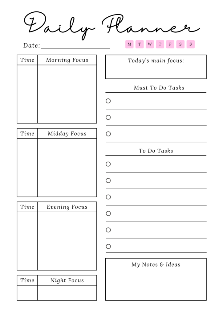 🖊️ Daily Planner Journal | Free daily planner printable, Daily planner … 🖊️ Daily Planner Journal | Free daily planner printable, Daily planner ...