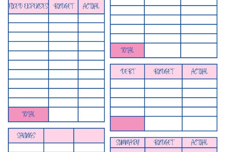 Free Bi Weekly Budget Planner - Biweekly Budget Planner - Minimalist Weekly Planner