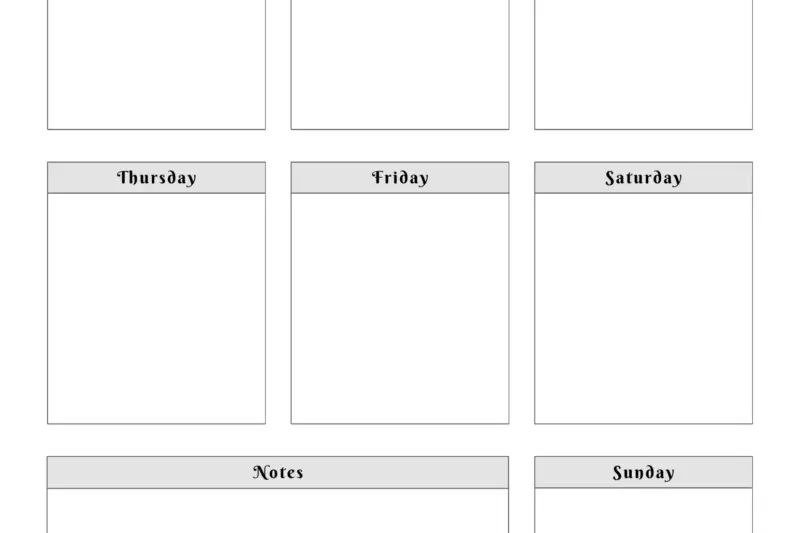 Free Blank Weekly Planner Template - Blank Weekly Calendar Free Printable Weekly Planner | The Happy Housie