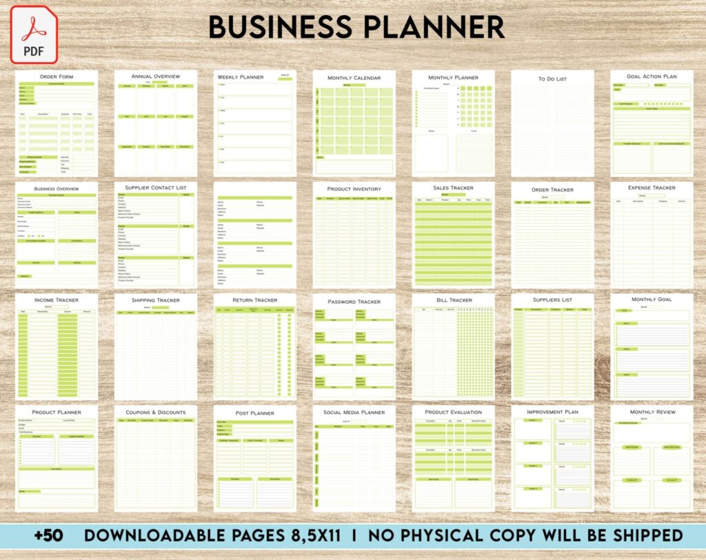 Free Business Planner, Small business Planner PDF Printable, 8,5×11 … Free Business Planner, Small business Planner PDF Printable, 8,5x11 ...