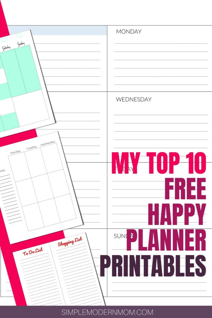 Free Classic Happy Planner Printable Inserts - Templates Printable