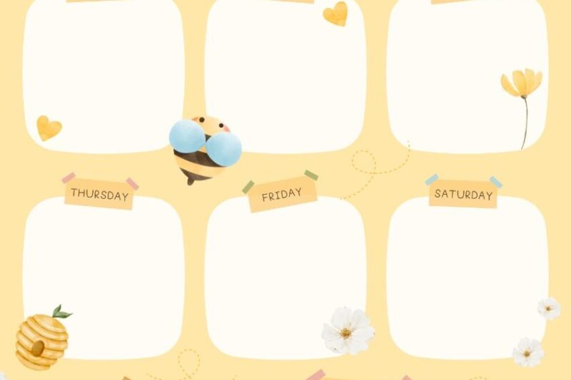Free Cute Weekly Planner Template