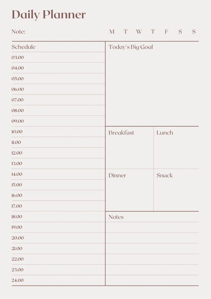 Free daily planner templates to customize | Canva