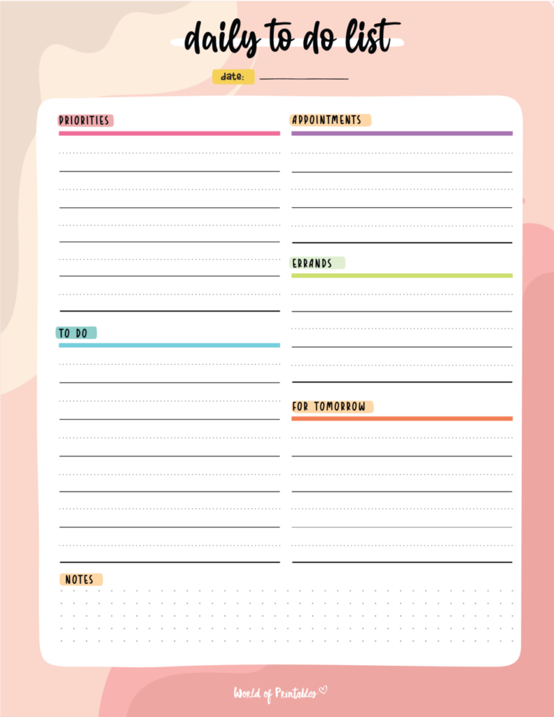 Free Daily To Do List Printable Planner (Easy!) - Printables for Everyone