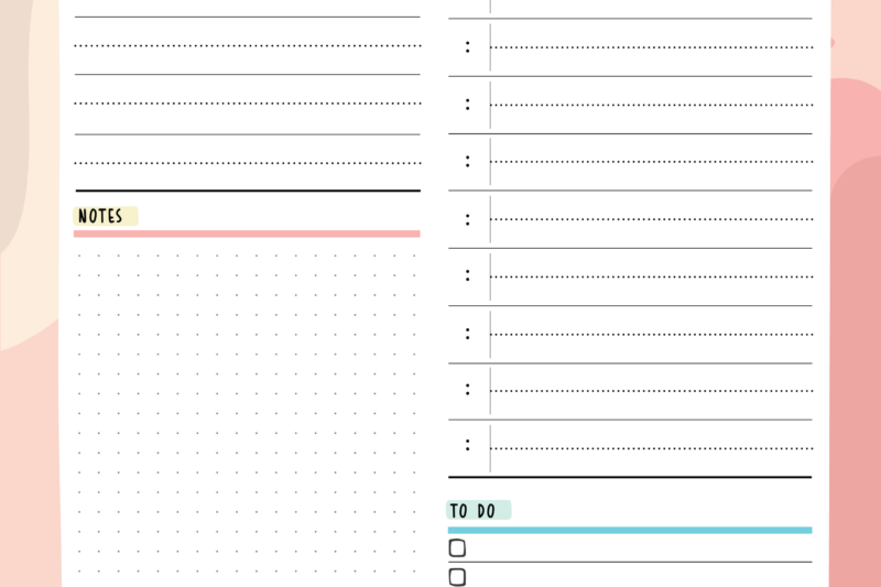 Free Download Daily Planner Template - Free Daily Planner Template - Jenny Printable