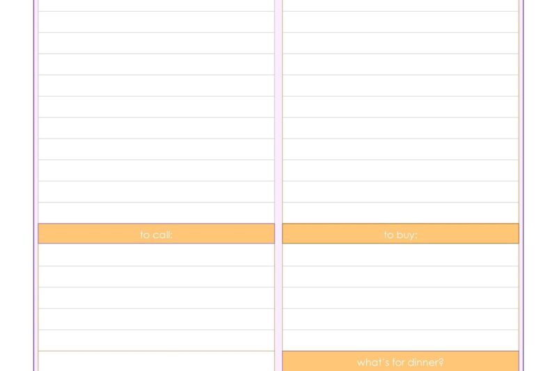 Free Editable Daily Planner Template - Free Printable Daily Planner Template - Printable Templates