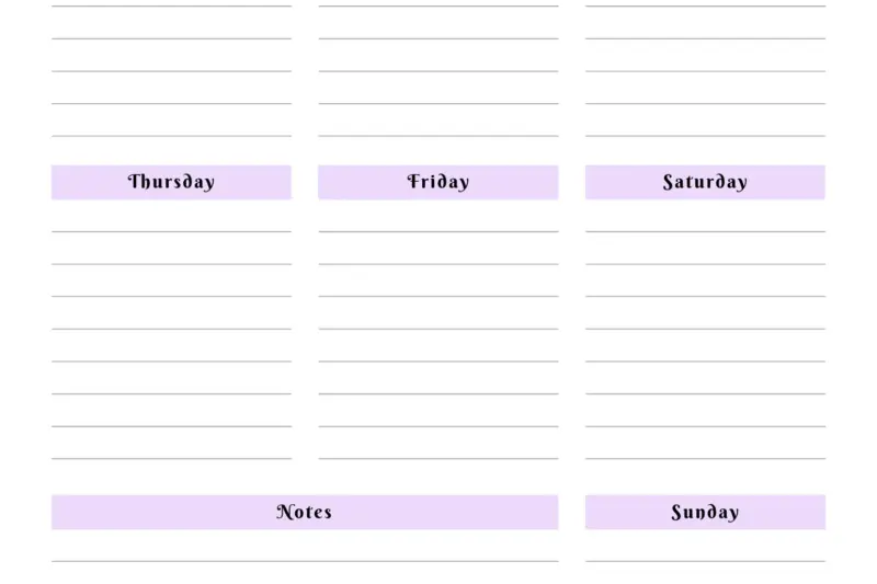 Free Editable Weekly Planner Template - Weekly Planner Template A4