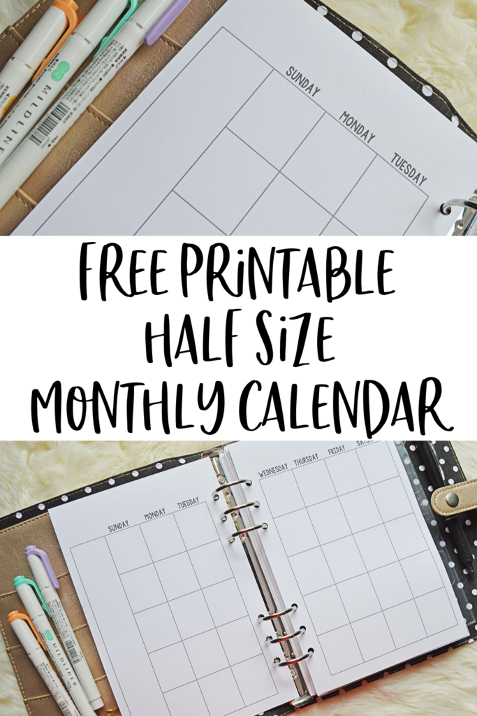 Free Half Page Planner Printables - Templates Printable