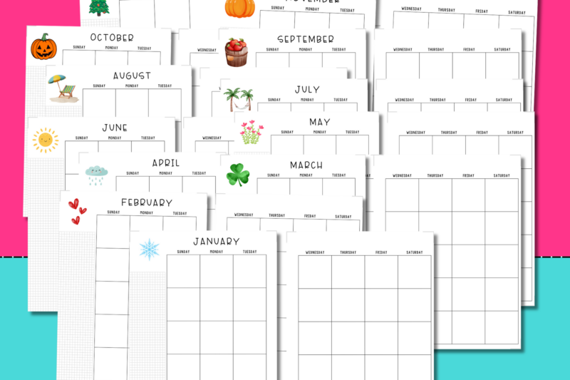 Free Happy Planner Monthly Printables