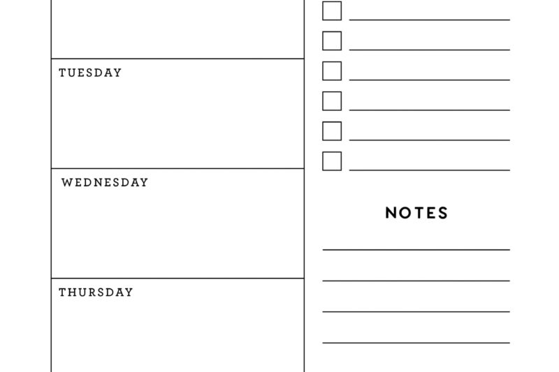 Free Homeschool Weekly Planner Template - Free Printable Homeschool Schedule Template Printable Templates ...