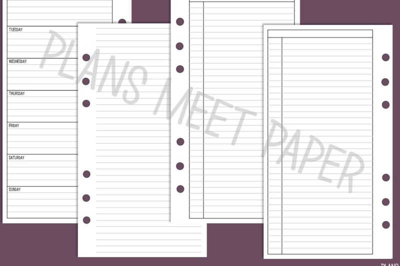 Free Personal Size Planner Inserts