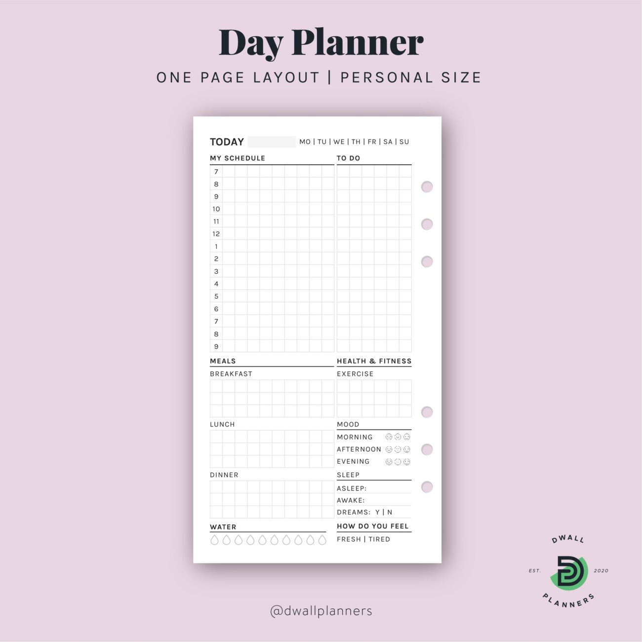 Free Planner Printables Personal Size - Free Printable Planner