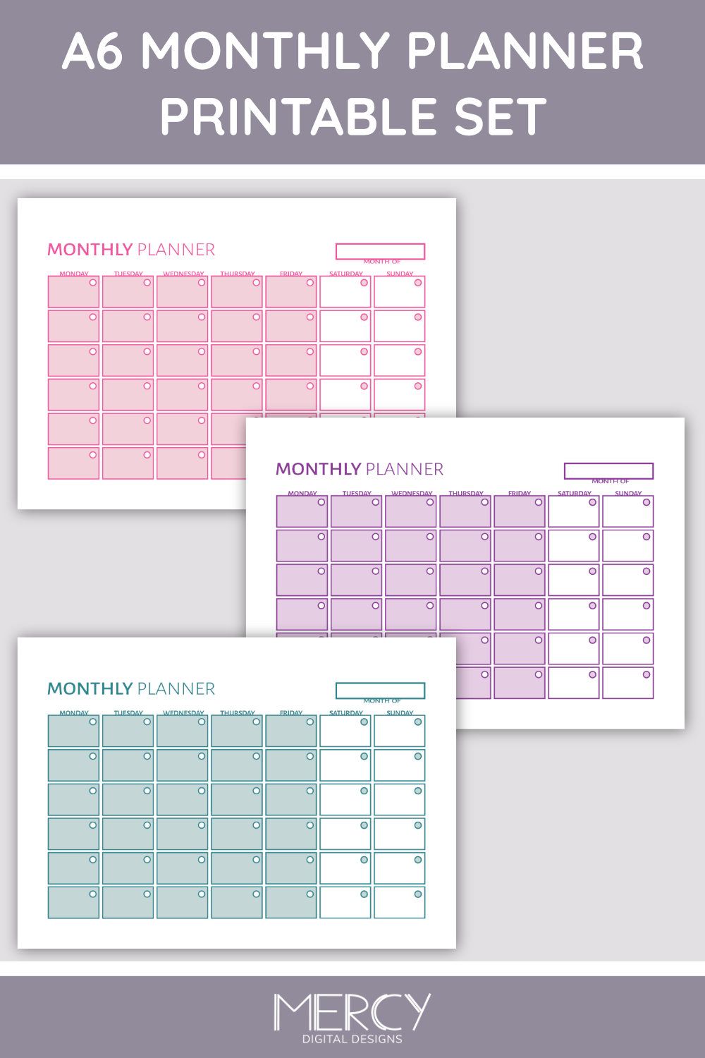 Free Printable A6 Planner Inserts - Free A6 Planner Printables - Printable Templates