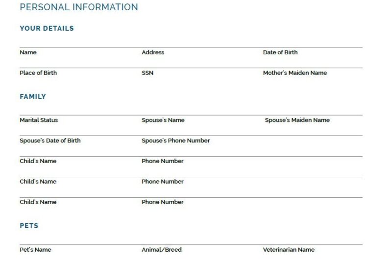 Free Printable Beneficiary Planner Template - Your Fillable Beneficiary Planner