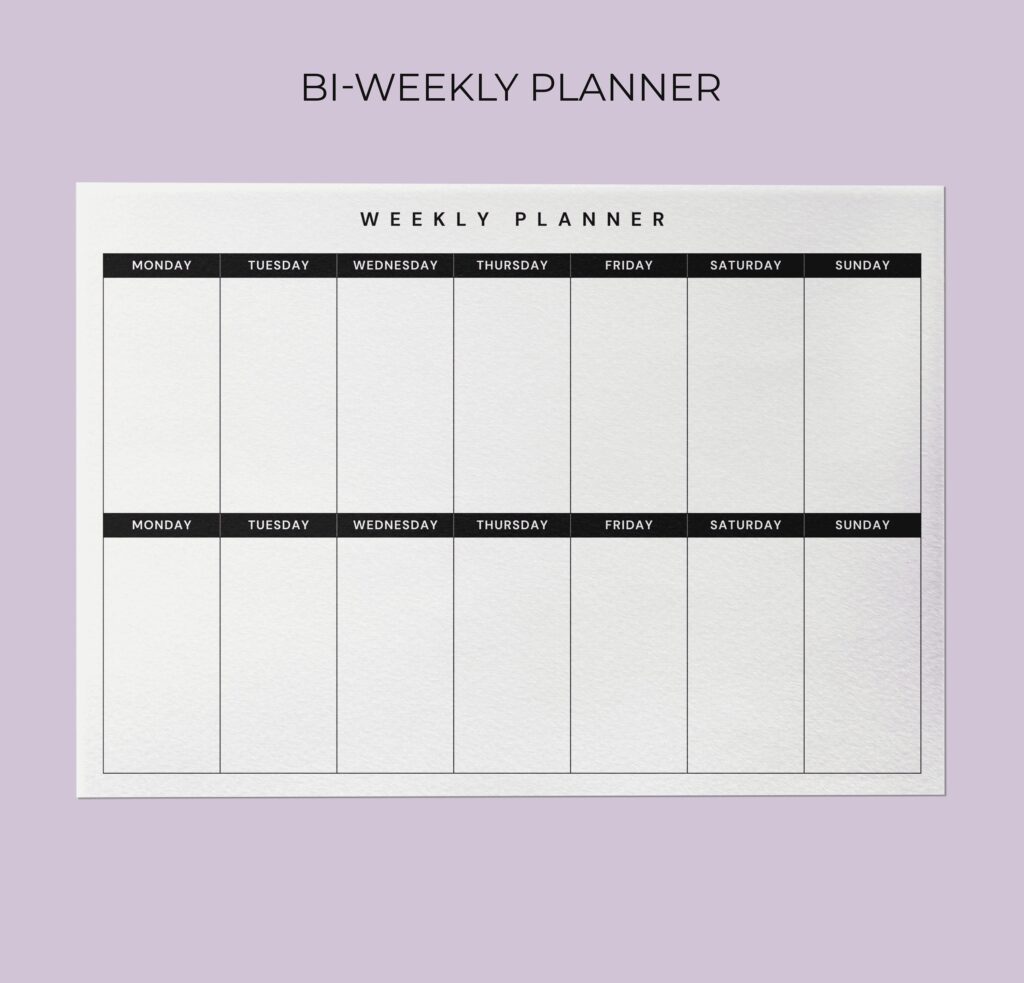 Free printable bi weekly planner, Download Free printable bi weekly ...
