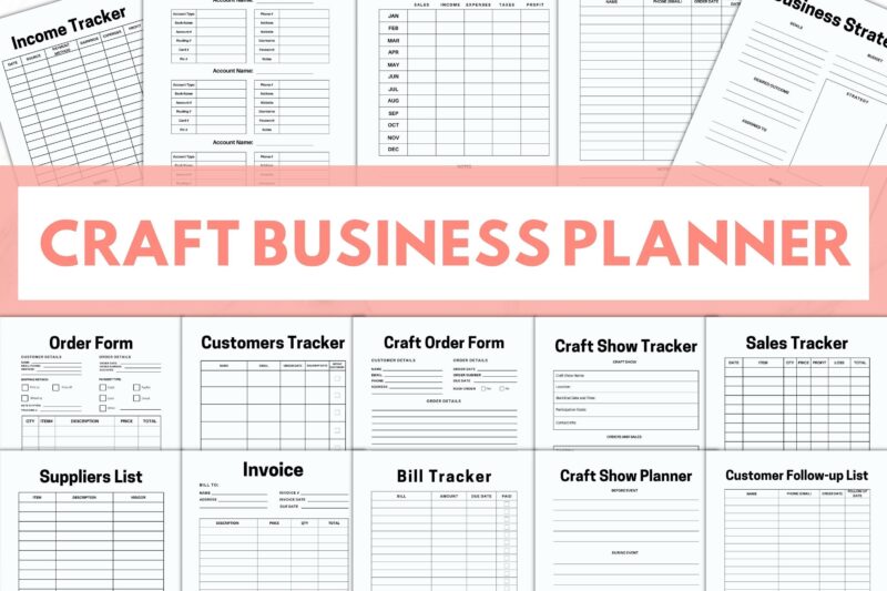 Free Printable Craft Business Planner - Craft Business Plan Template