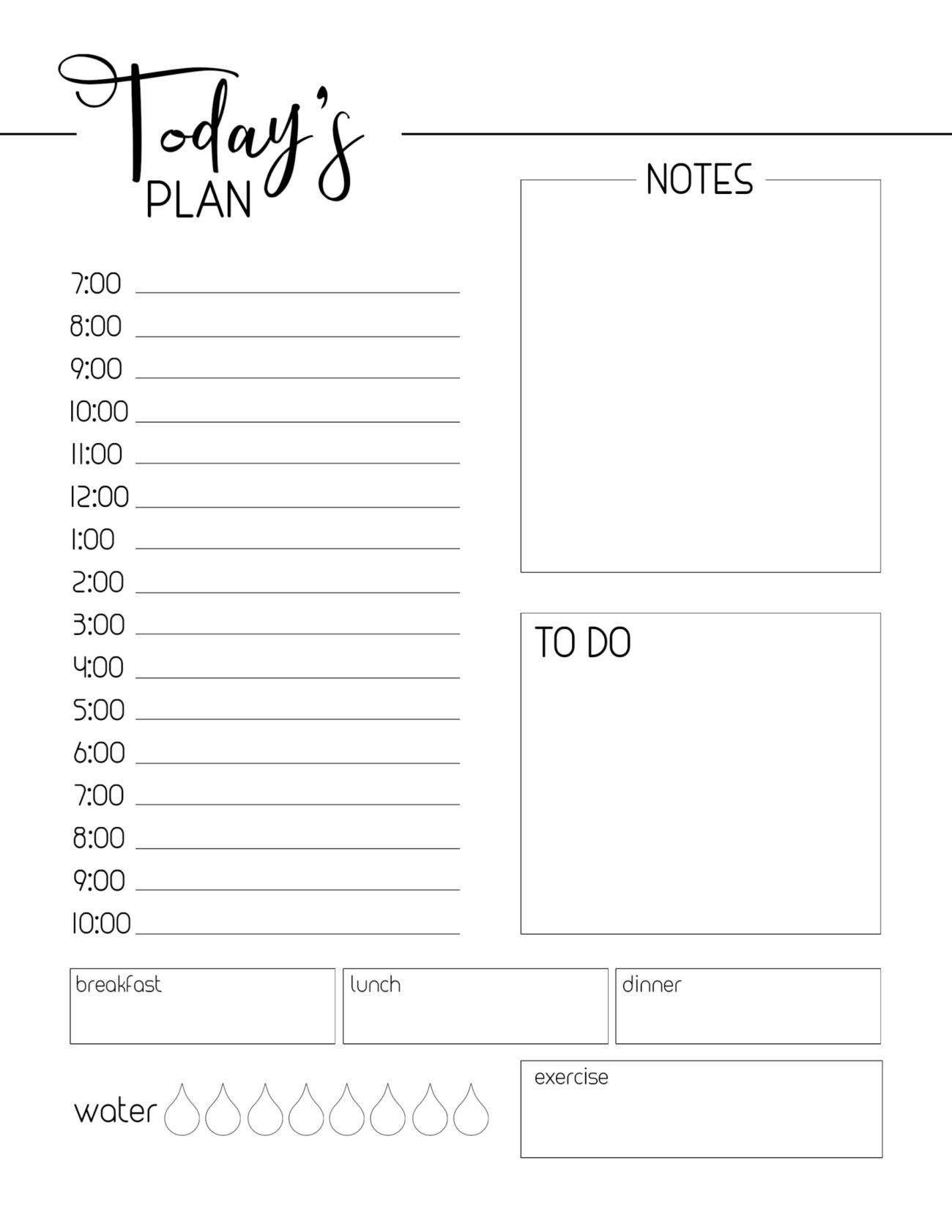 Free Printable Daily Agenda Pages - Printable Blank Daily Schedule Template - Sampletemplate.my.id