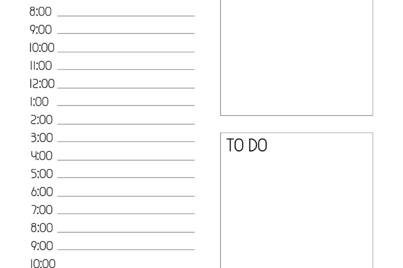 Free Printable Daily Agenda Pages - Printable Blank Daily Schedule Template - Sampletemplate.my.id