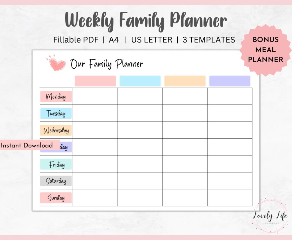 Free printable daily family planner, Download Free printable daily … Free printable daily family planner, Download Free printable daily ...