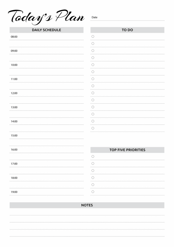 Free Printable Daily Planner – Event Organizer Planner Free Printable Daily Planner - Event Organizer Planner