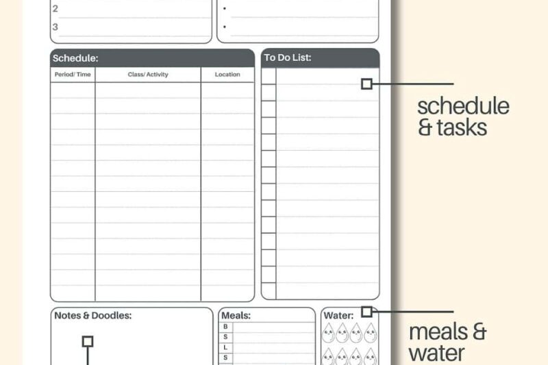 Free Printable Daily Planner For Students