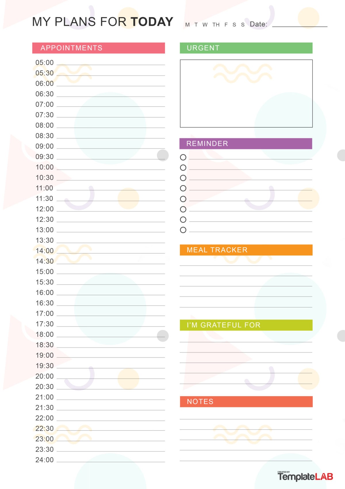 Free Printable Daily Planner Templates - Download Free Monthly Planner Templates Pdf Excel Word Printable