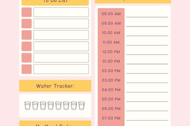 Free Printable Daily Work Planner
