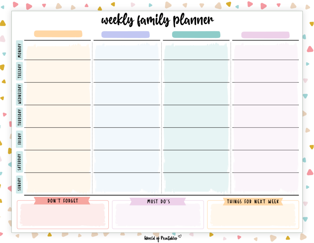 Free Printable Family Weekly Planner – Family Planner Printables Free | Family planner printables, Weekly … Free Printable Family Weekly Planner - Family Planner Printables Free | Family planner printables, Weekly ...