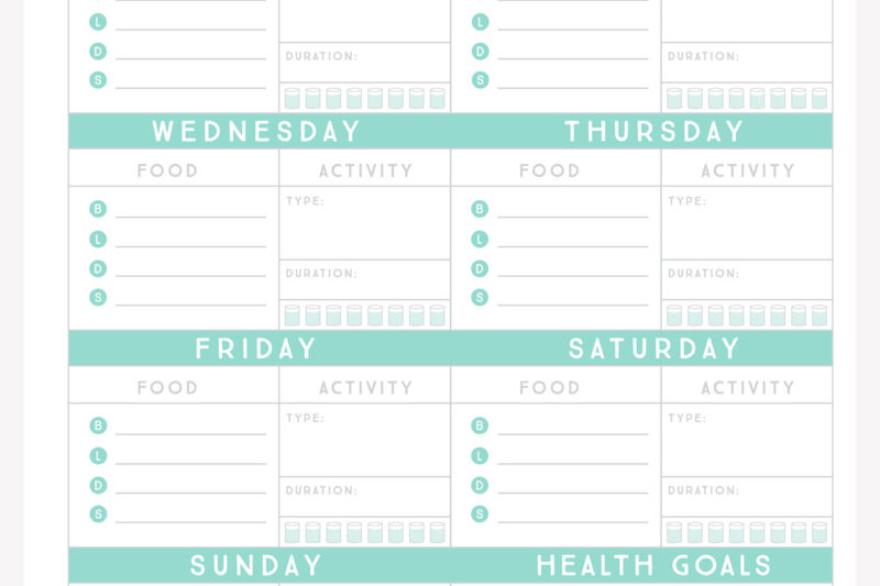 Free Printable Health And Fitness Planner - Printable Fitness Planner at Oliver Gonzalez blog