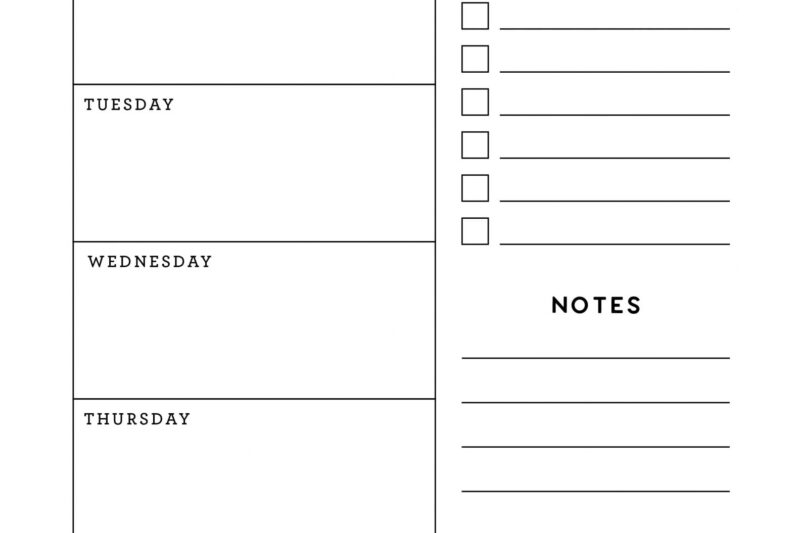 Free Printable Homeschool Weekly Planner - Weekly Homeschool Planner Printable - Free Printable Worksheet