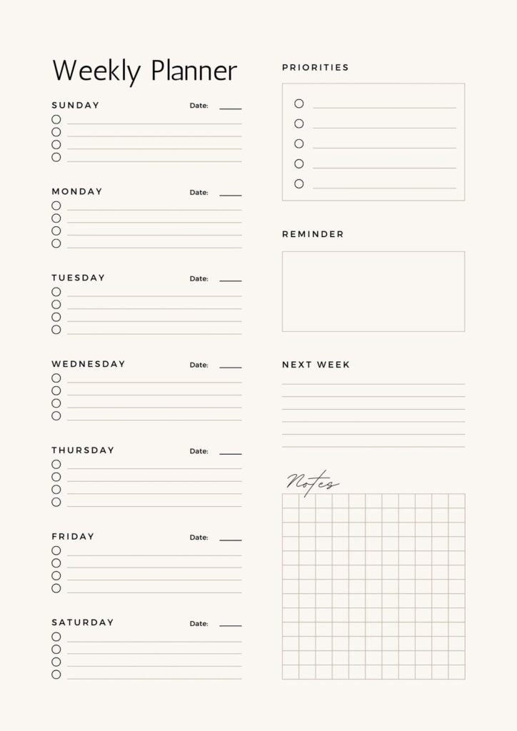 Free, printable planner templates to customize – Worksheets Library Free, printable planner templates to customize - Worksheets Library