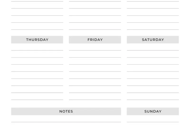Free Printable Weekly Planner Pages - Printable Weekly Calendar & Planner | Free Templates