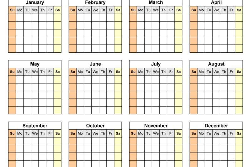 Free Printable Yearly Planner Printable