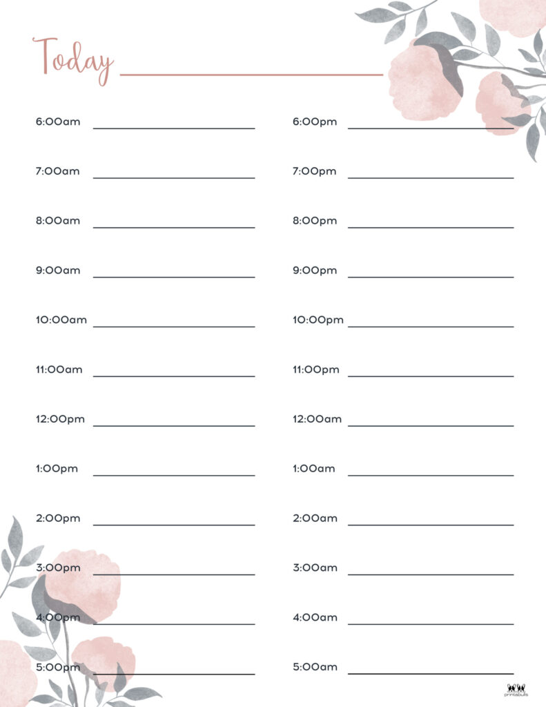 Hourly Planners – 25 FREE Printables | Printabulls Hourly Planners - 25 FREE Printables | Printabulls