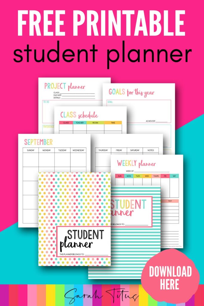 Student Planner Printable - Printable Free Templates