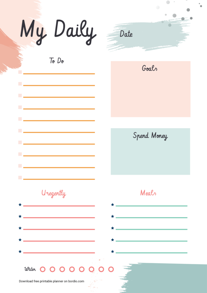 Weekly Schedule Free Printable Daily Planner Template - 2026 Calendar ...